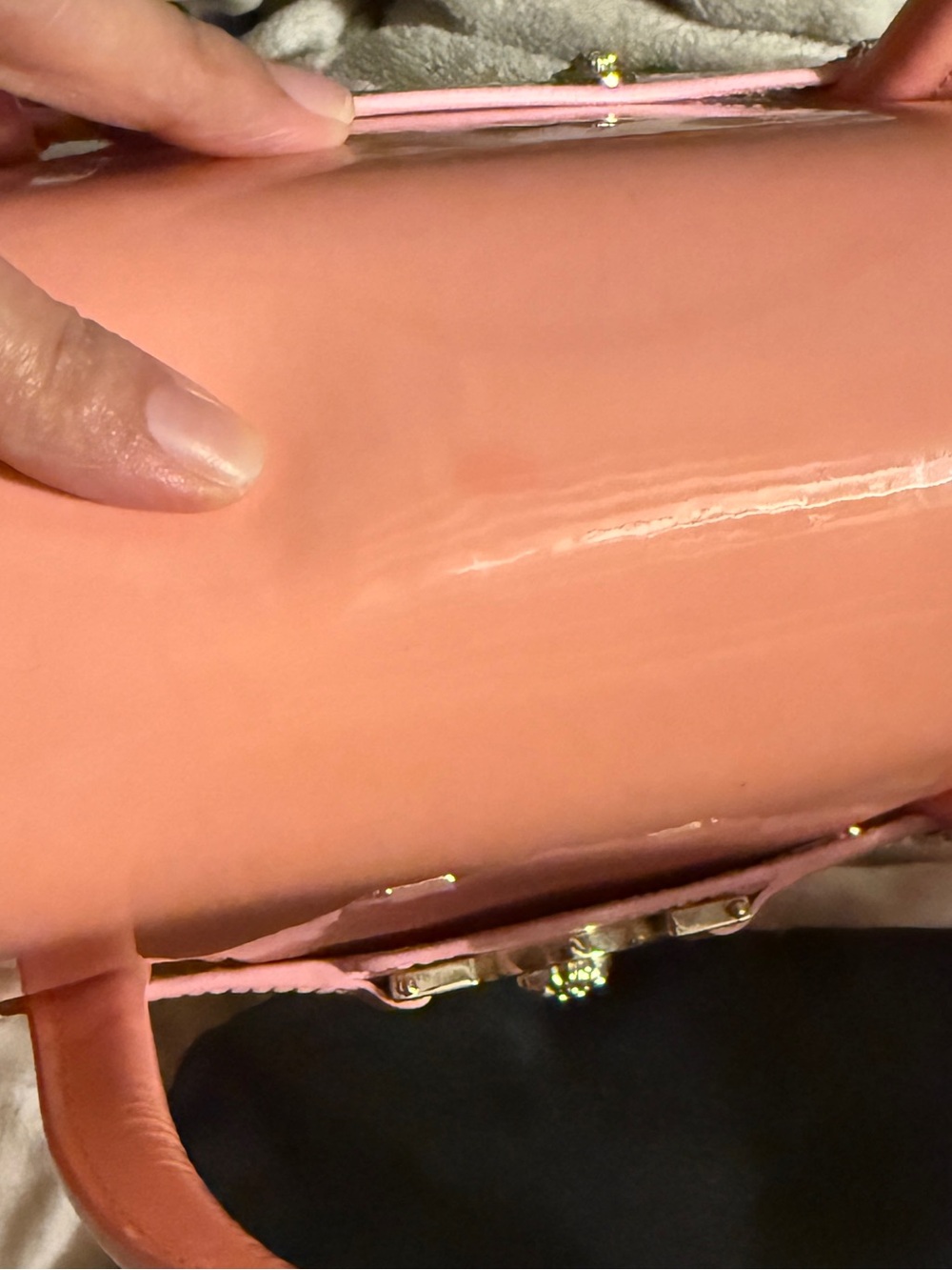 Versace Pink Patent Leather Medusa Cutout Satchel Crossbody Bag Golden Hardware - Picture 16 of 16